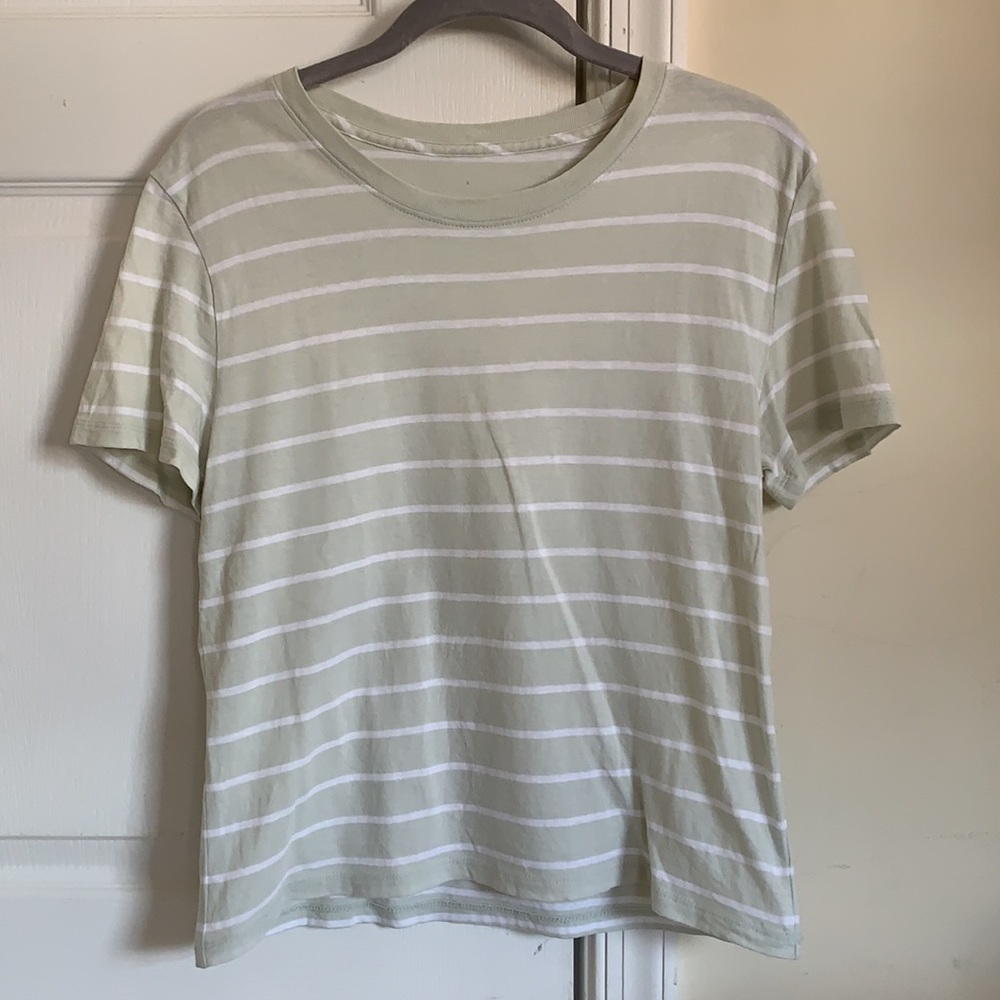 Everlane striped mint tee